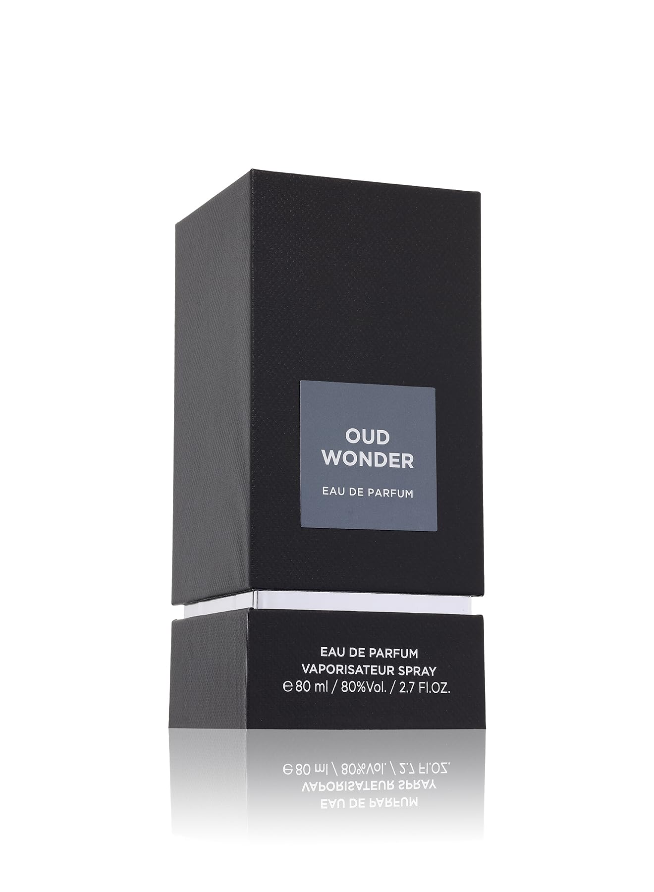 Fragrance World Oud Wonder bottle with amber-vanilla hints for evening rituals.