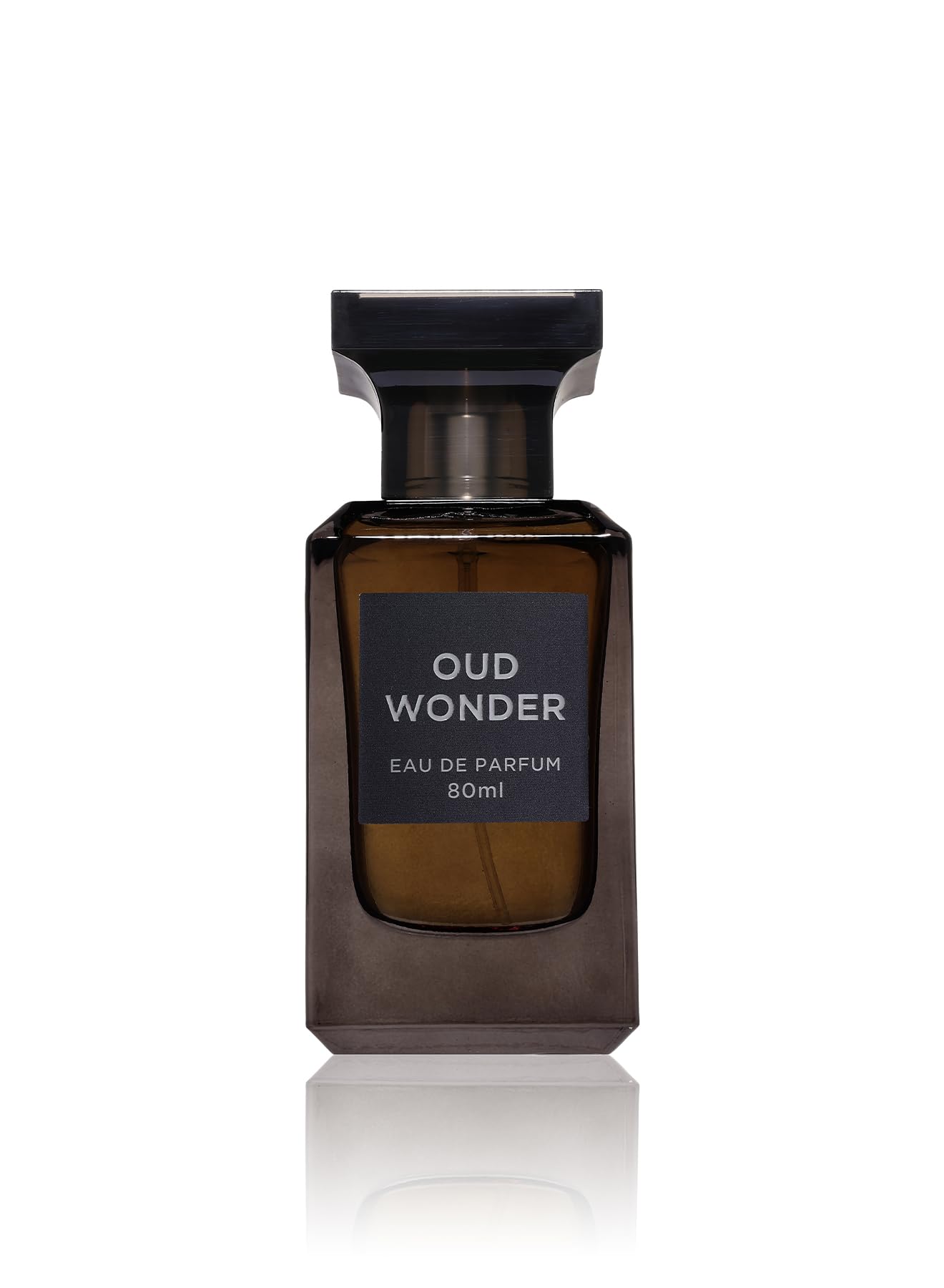 Fragrance World Oud Wonder bottle-front view, rich oud aroma ideal for evening wear.