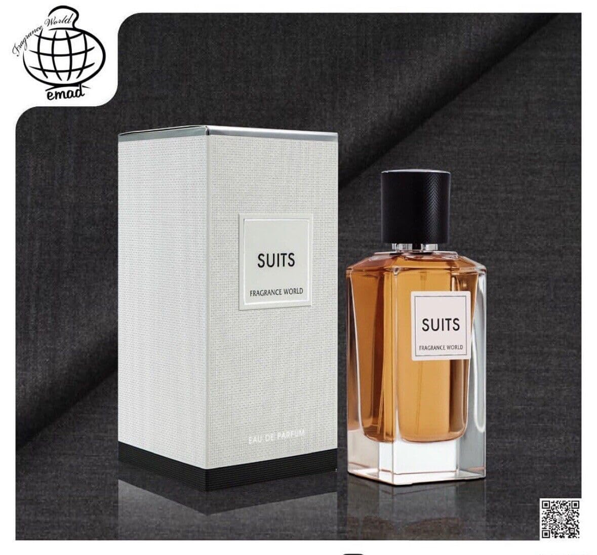 Fragrance World Suits lifestyle scene illustrating bold yet refined everyday wear