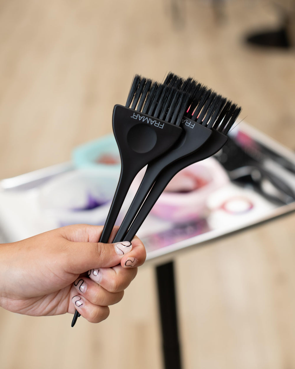 FRAMAR accusoft bristles closeup show soft-stiff blend for control