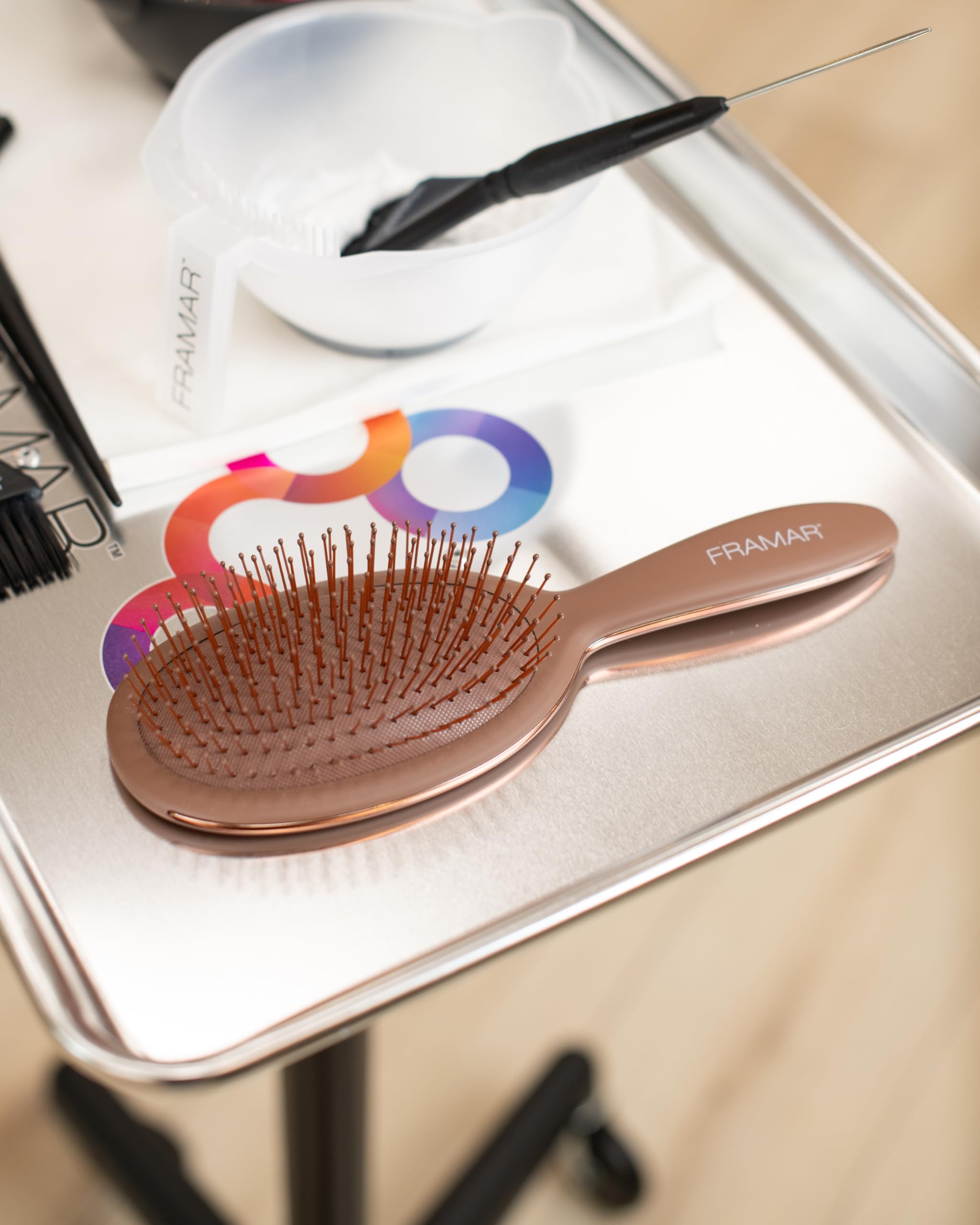 FRAMAR detangler on wet hair delivers painless detangling