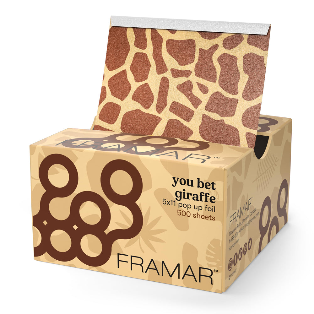 Framar giraffe hair foils pop up for quick color application