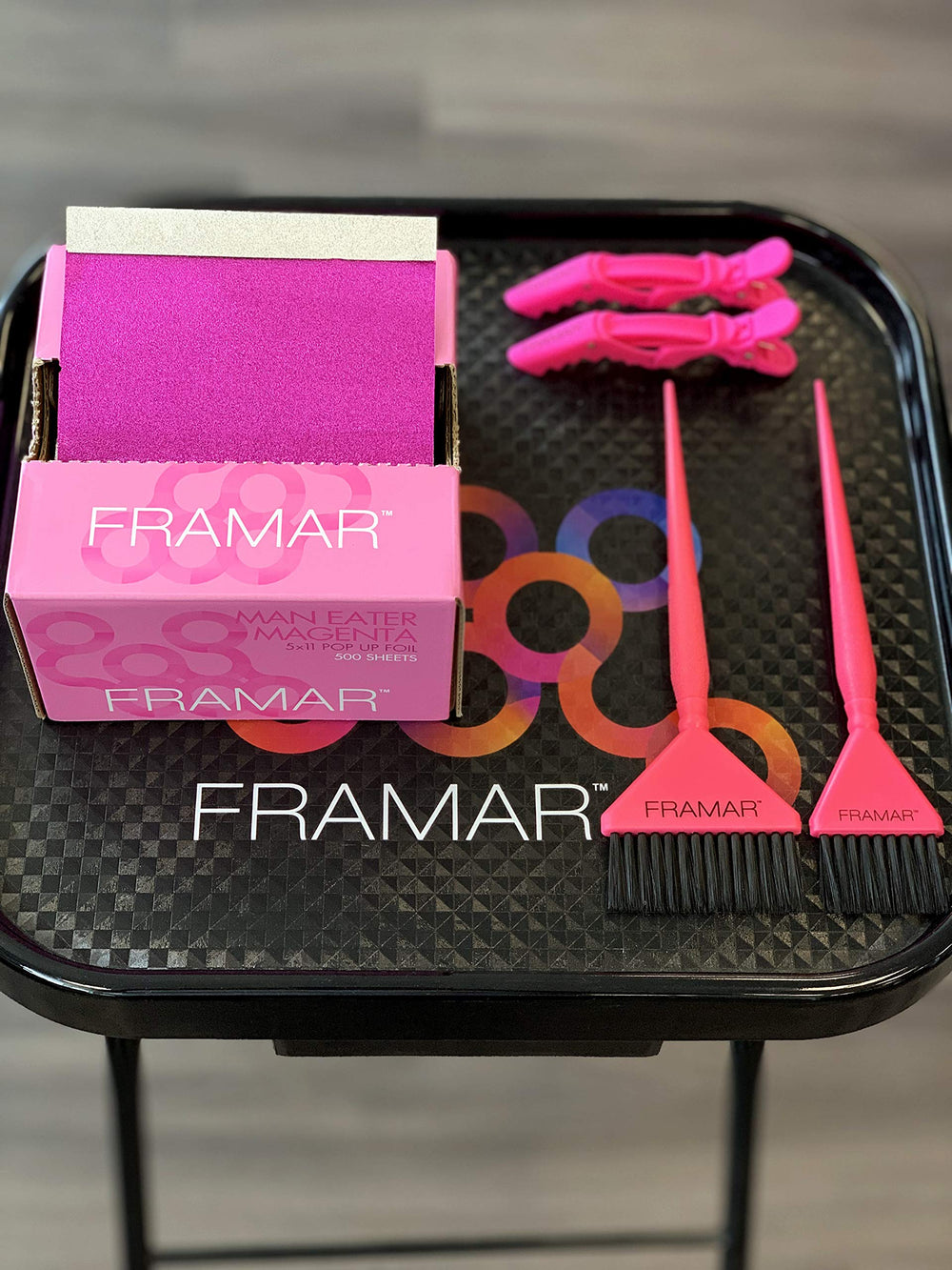 FRAMAR Magenta foil with half-inch pre-folded edge saves prep time.