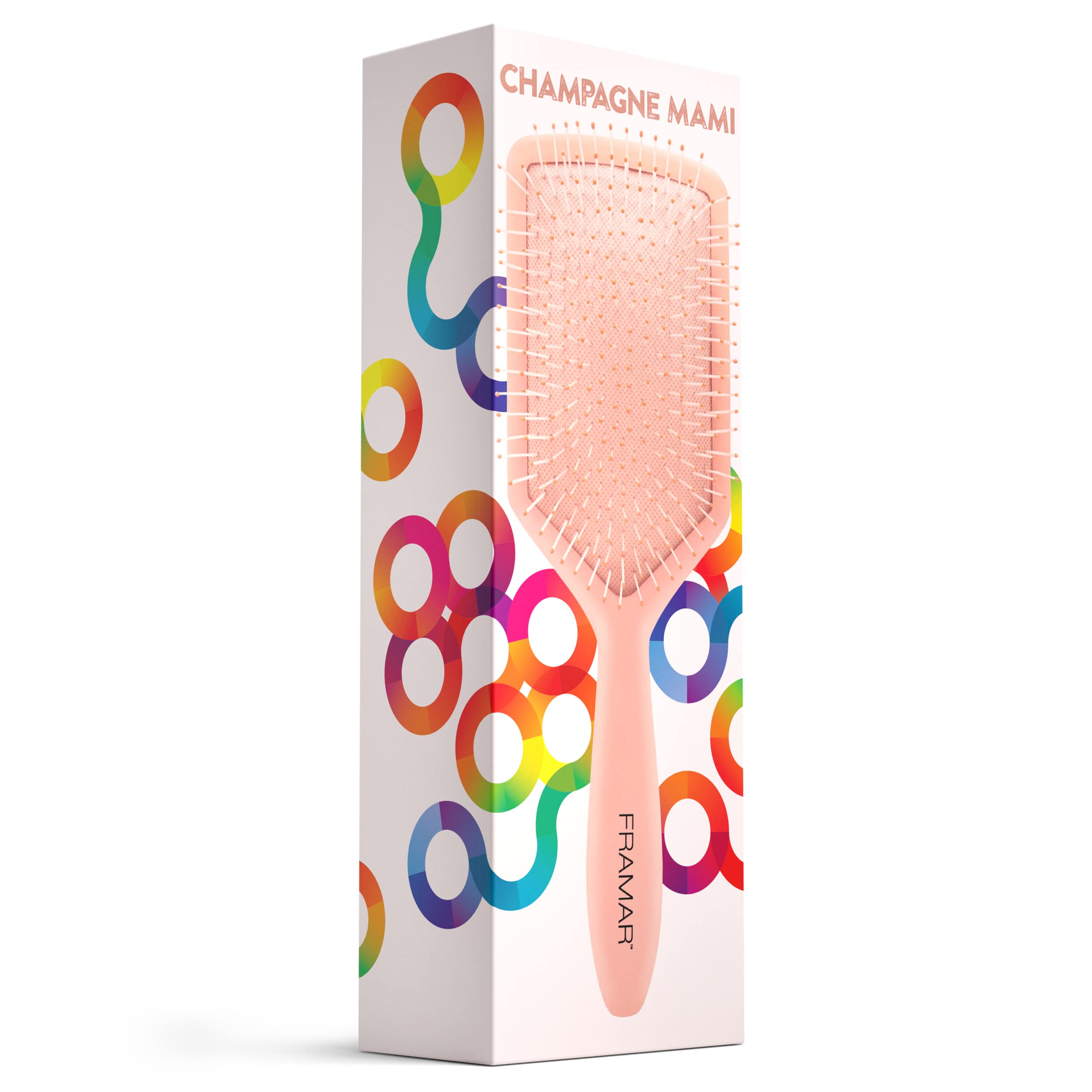 FRAMAR paddle brush detangles quickly, saving mornings and bath time
