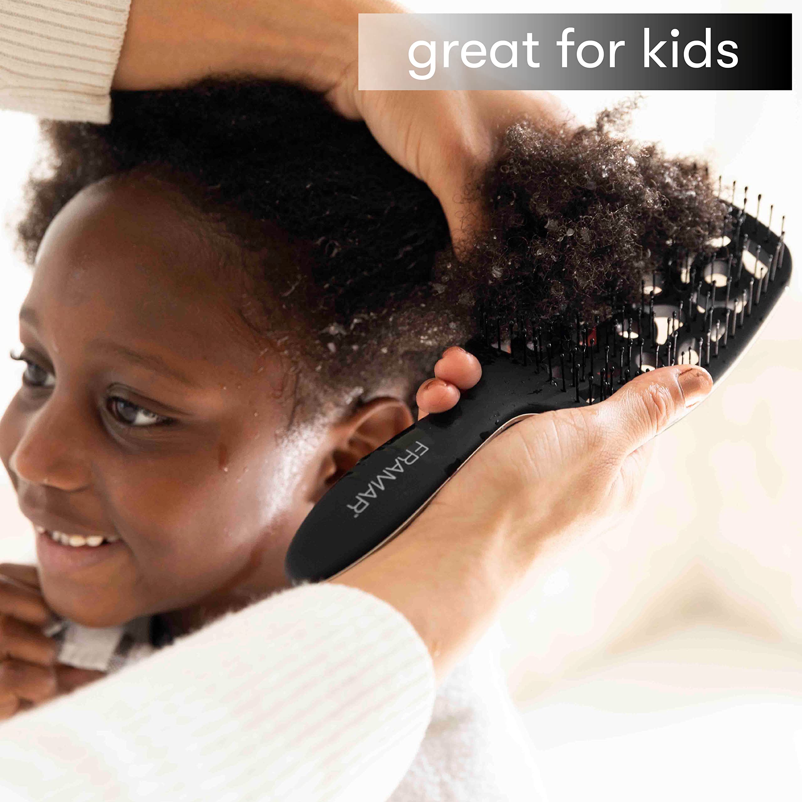 FRAMAR vented hair brush scalp massage during drying boosts circulation