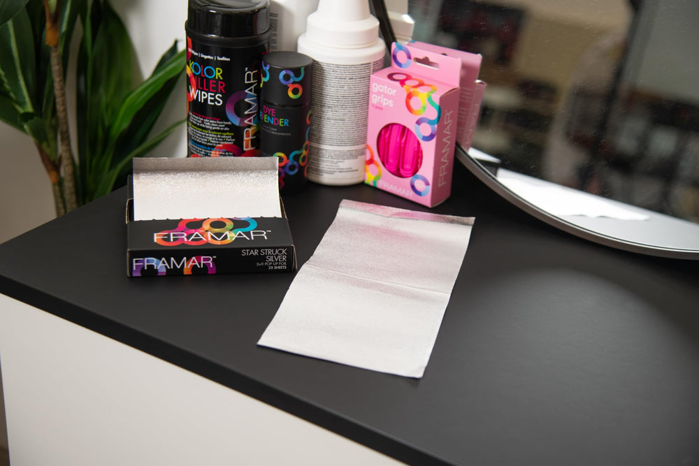 Framar pop-up foil supports organized, spacious stations at busy salons.