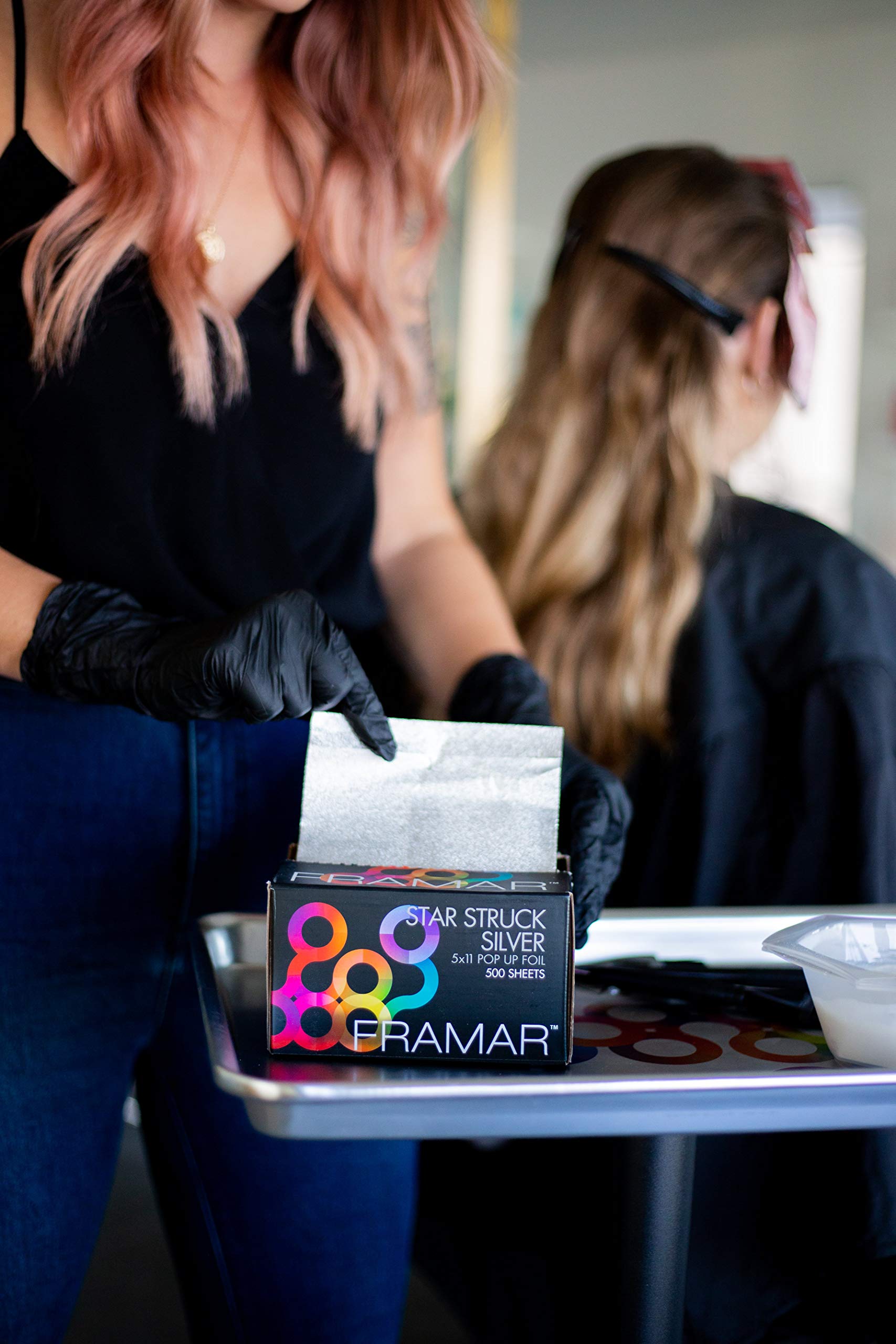 FRAMAR highlighting session with silver foil improves prep and workflow