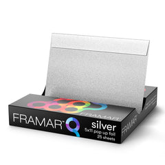 Framar Silver hair foil pop-up sheet offers easy placement for precise highlights.