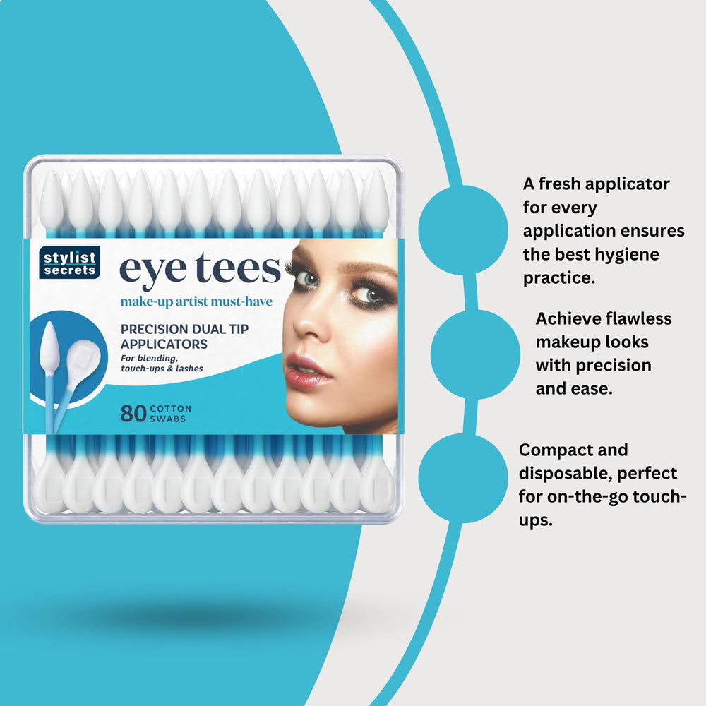 Fran Wilson Eye Tees rounded end swab for gentle makeup removal around eyes.