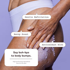 frank body niacinamide body scrub ingredients berry extracts brighten and smooth skin.