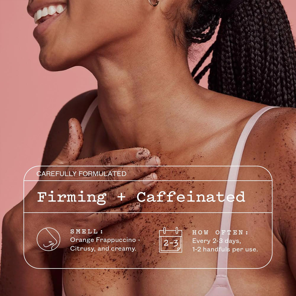 frank body Original Coffee Scrub hands massage demonstrates spa-like self-care
