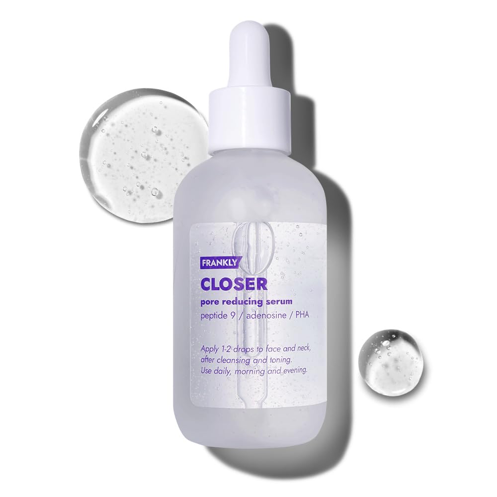 FRANKLY Closer Serum Mega Jumbo bottle ready for radiant skin prep.