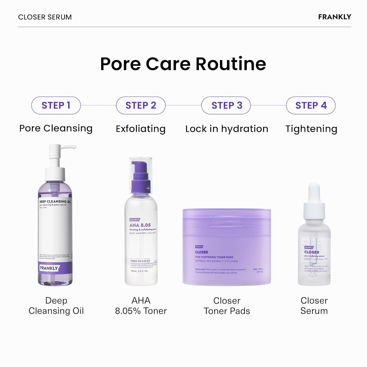 FRANKLY Closer Serum texture closeup shows fast absorption and smooth finish
