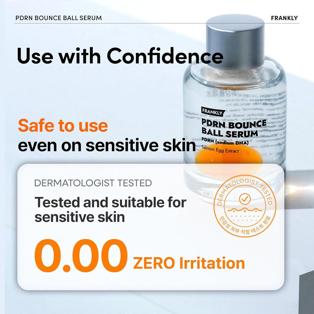 FRANKLY sensitive skin testing emphasizes fragrance-free, irritation-free formulation for reactive skin.