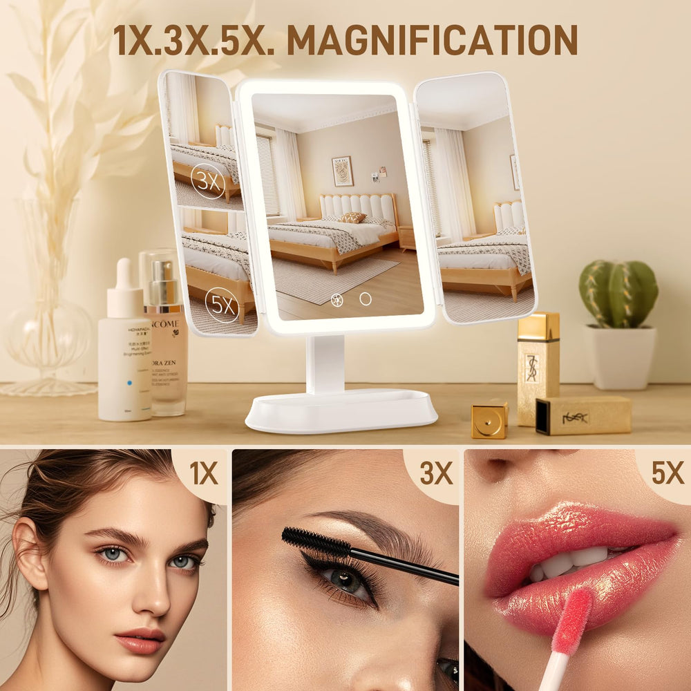 FRANO vanity mirror three-color-modes lets you tailor lighting for makeup sessions.