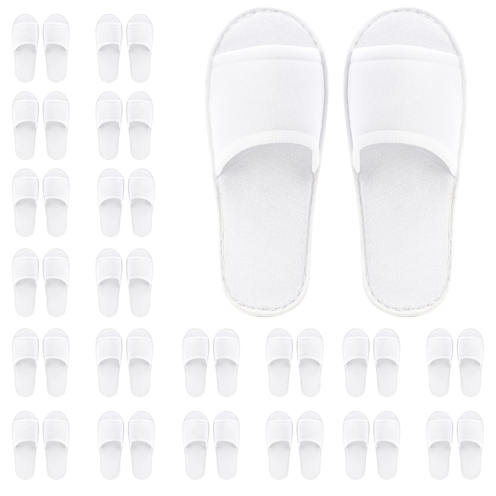 Frcctre disposable slippers open toe cotton bulk pack for guest comfort
