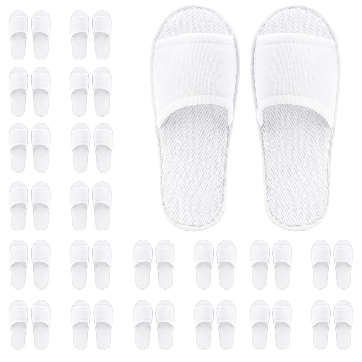 Frcctre disposable slippers open toe cotton bulk pack for guest comfort