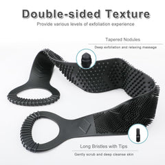 FREATECH dual-textured surface offers varied scrubbing for comfort