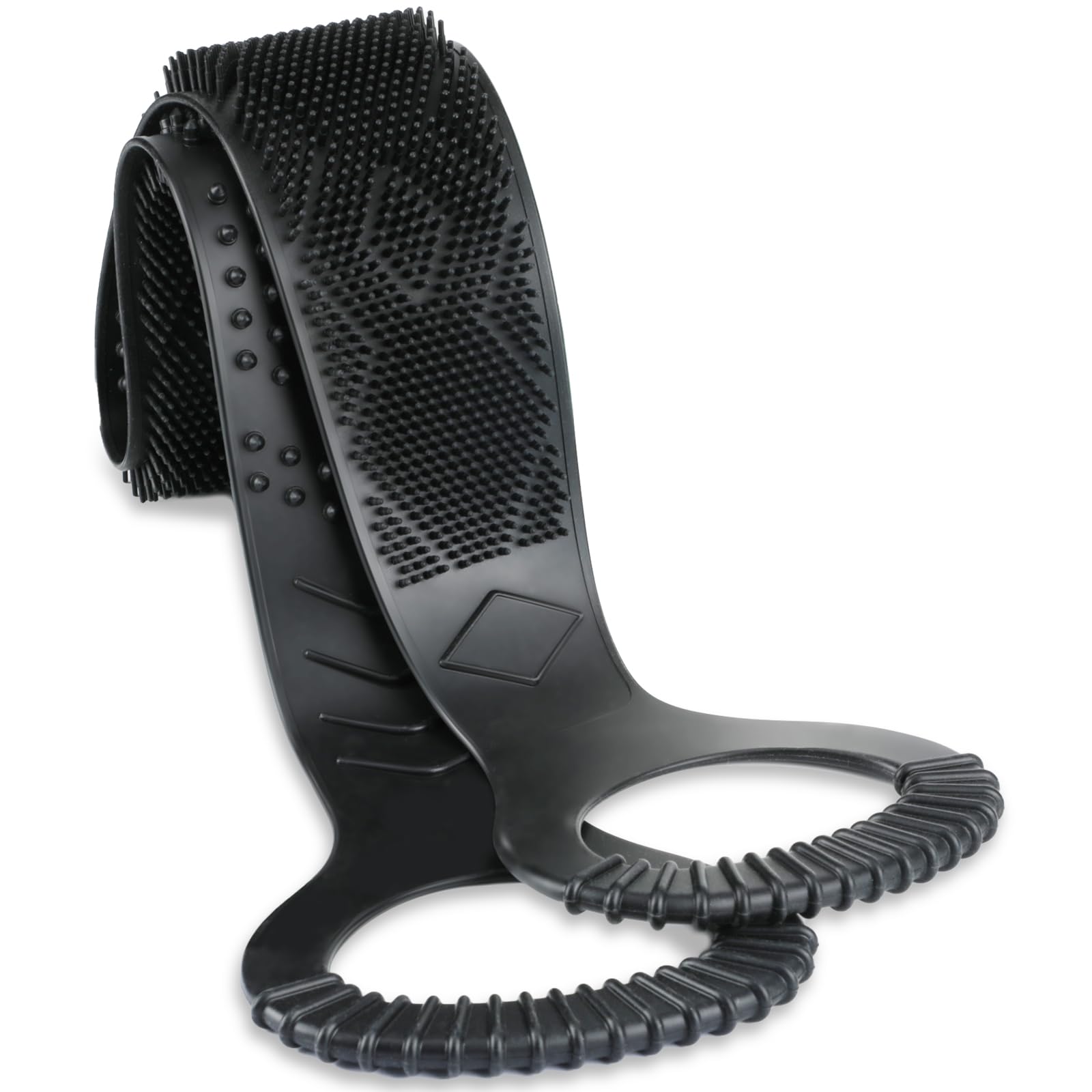 FREATECH silicone back scrubber with 36-inch strap reaches every area for full back care