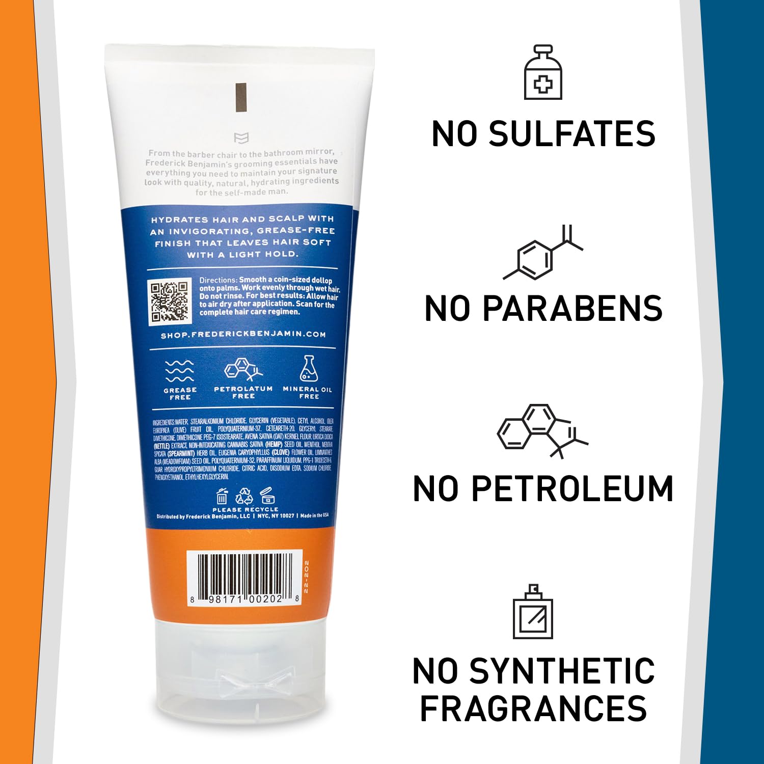 Frederick Benjamin Daily Hydrator packaging emphasizing clean, safe formula