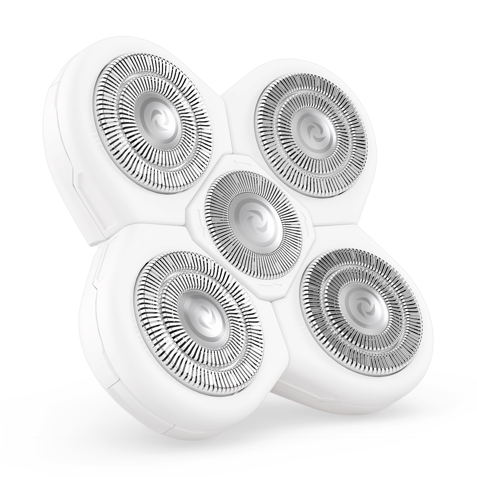 Freebird Bodysmooth rotary refill with five contouring heads for precise curve shaving.