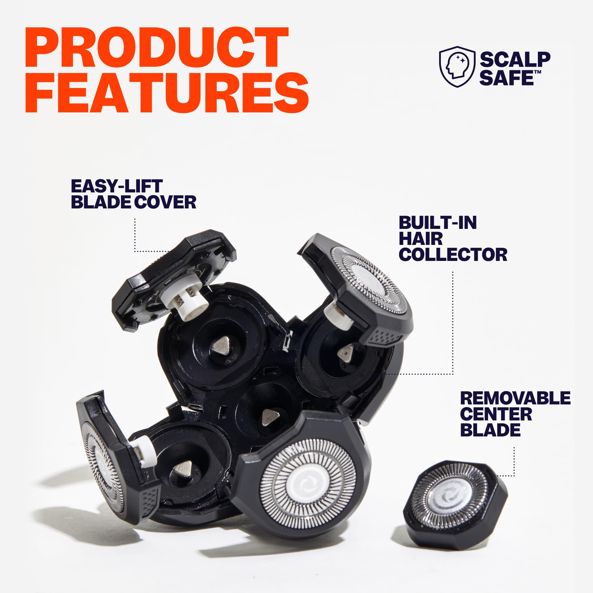 Freebird FlexSeries blade install QuickSnap demonstrates easy, tool-free blade replacement.