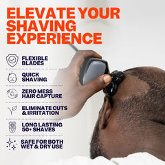 Freebird FlexSeries blades close-up shows ultra-sharp edge for barber-like precision.