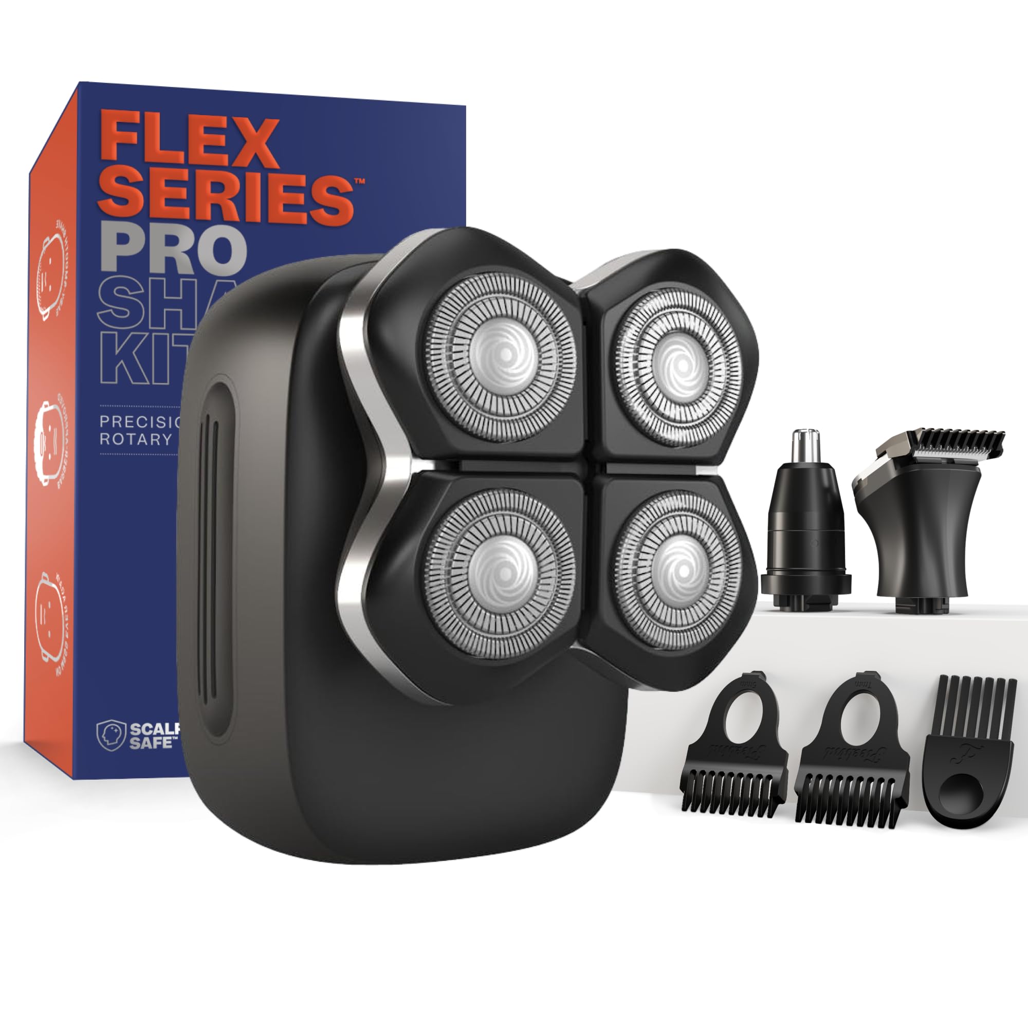 Freebird FlexSeries Pro head shaver front view for precise wet or dry shaving
