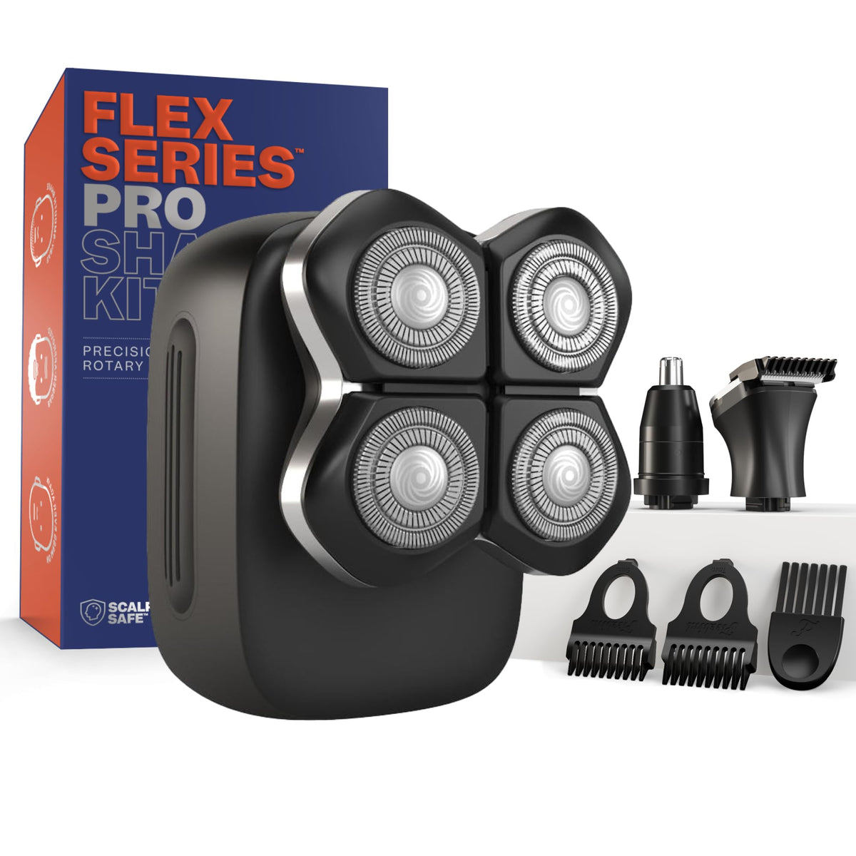 Freebird FlexSeries Pro head shaver front view for precise wet or dry shaving
