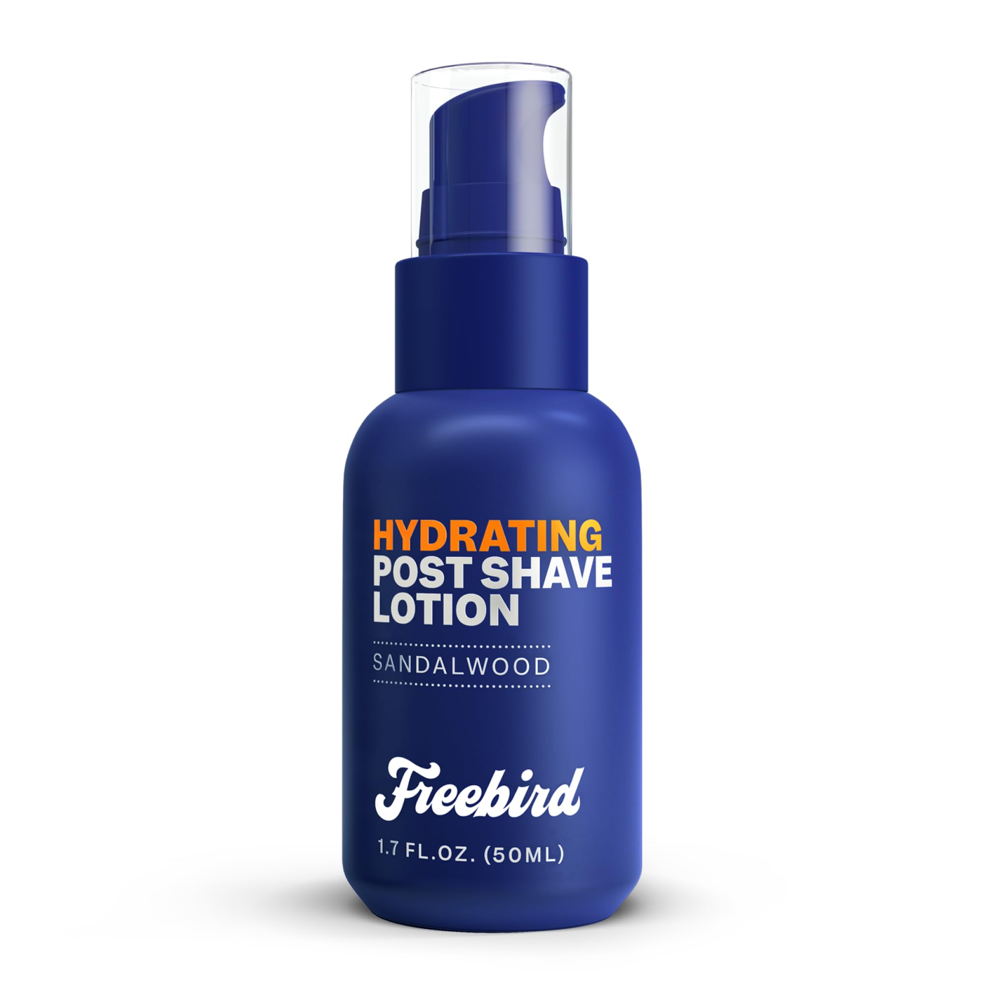 Freebird post-shave lotion bottle 50ml showing cooling relief after shave.