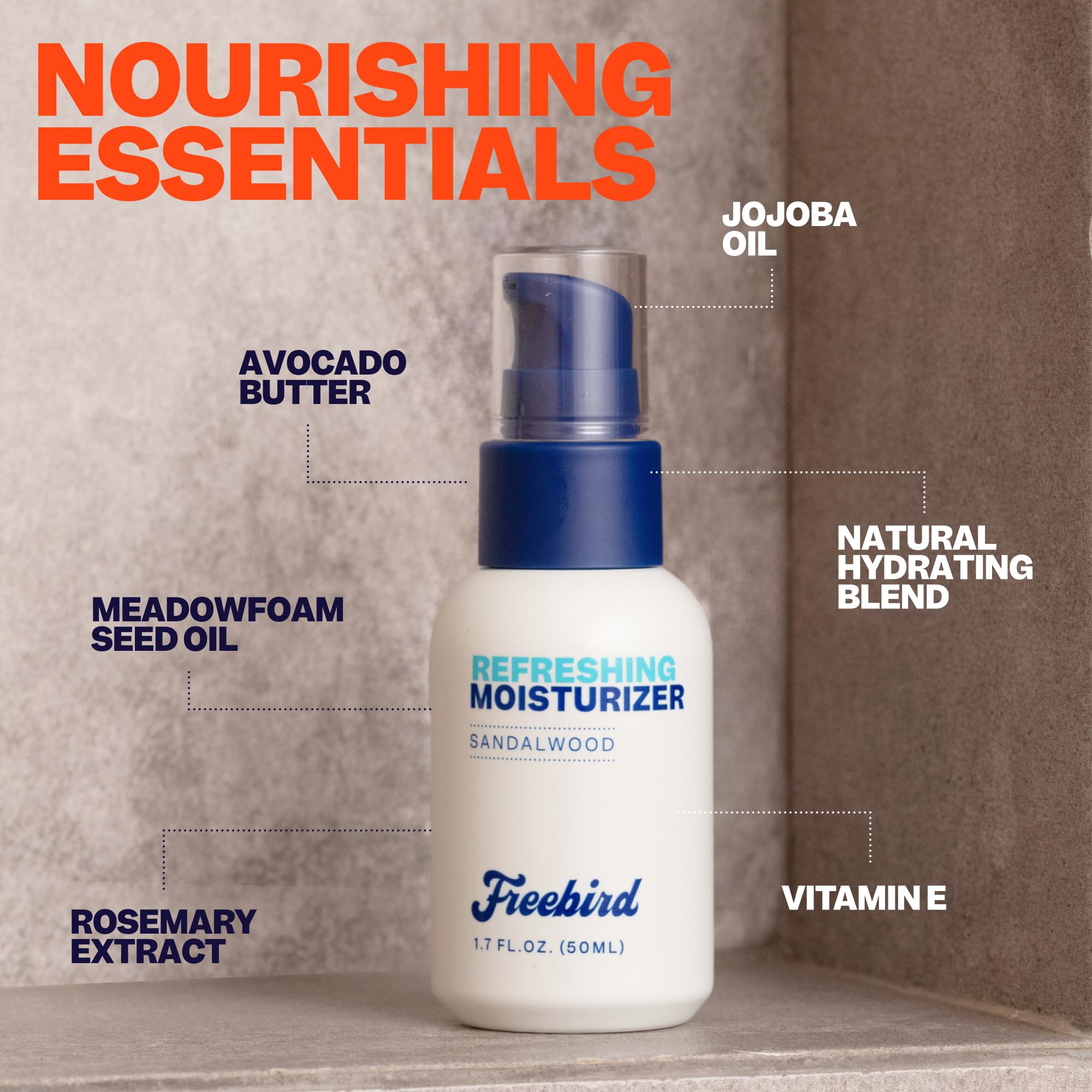 Freebird scalp moisturizer packaging in compact travel-size unit