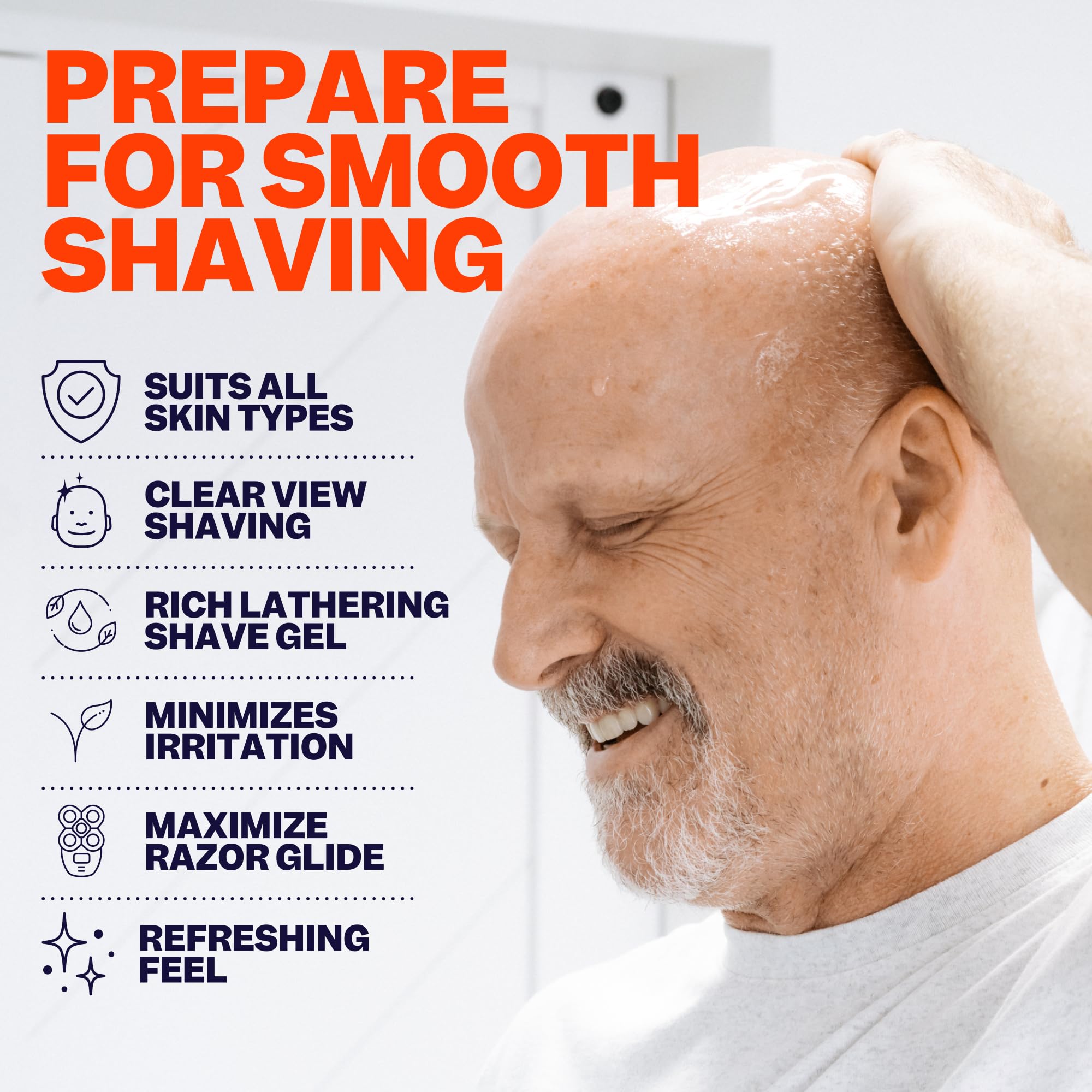 Freebird Shave Gel for Men precision visibility image highlighting non-foaming formula.