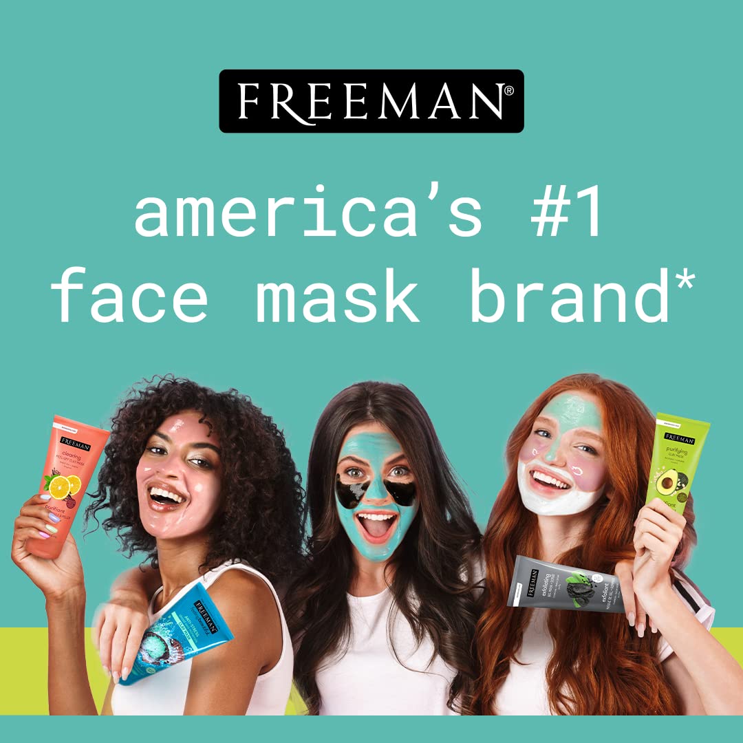 Freeman avocado oatmeal mask before and after demonstrates refreshed look after use.