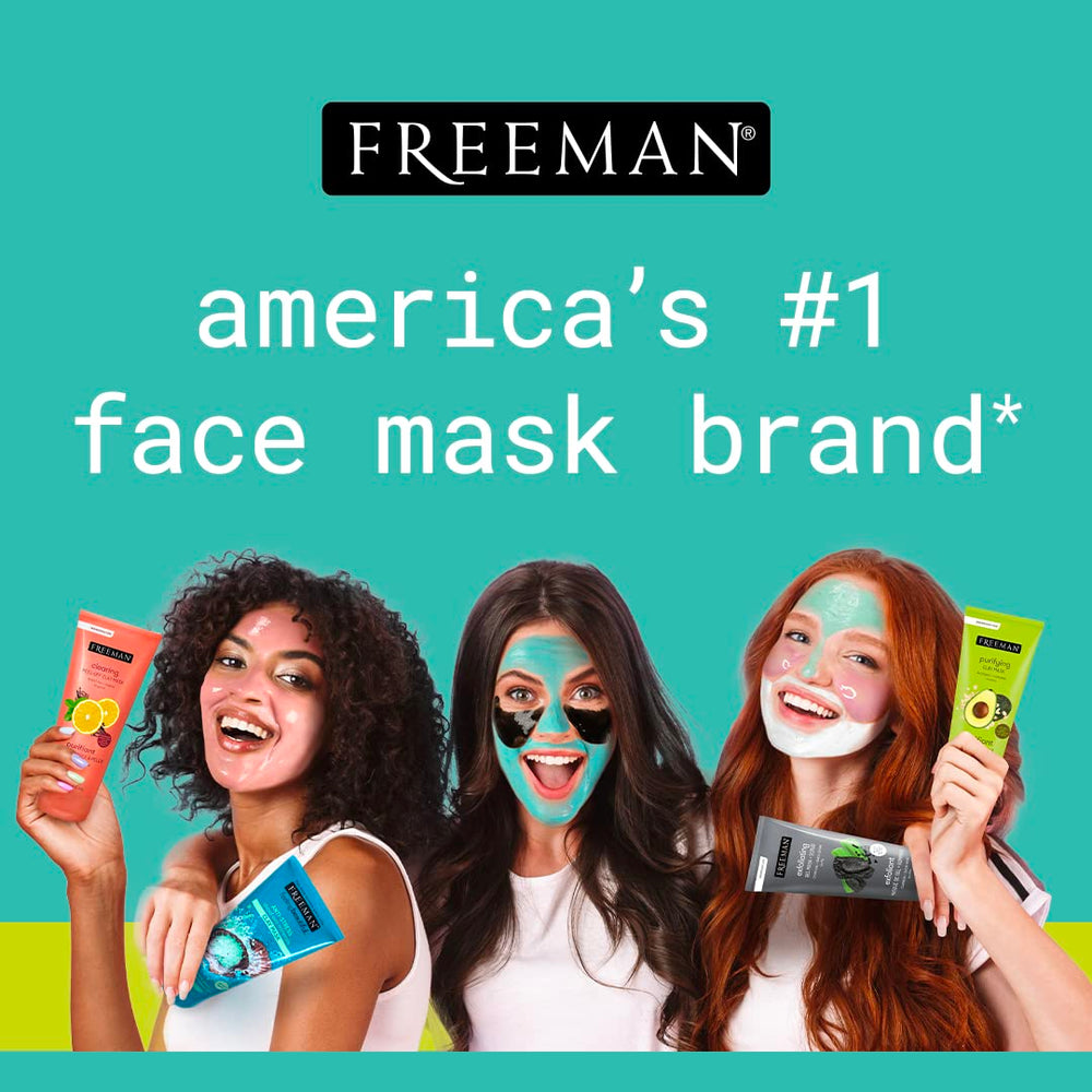 Freeman avocado oatmeal mask before and after demonstrates refreshed look after use.