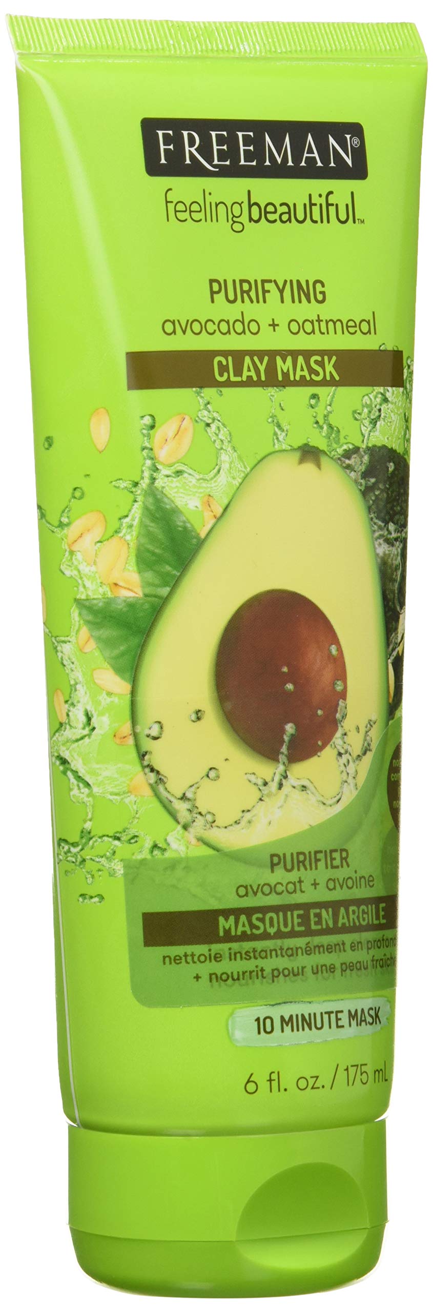 Freeman avocado oatmeal mask jar with mild fragrance evokes spa-like pampering.