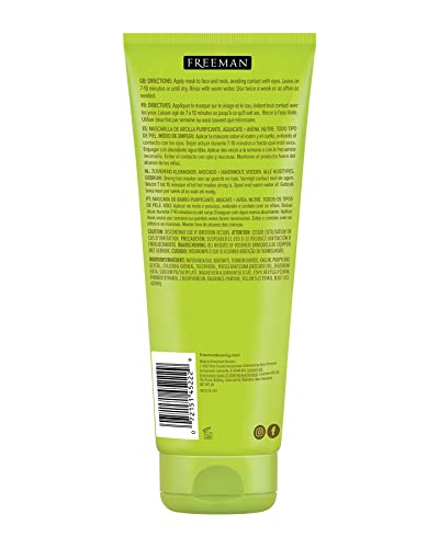 Freeman avocado oatmeal mask jar closeup shows creamy texture for easy application.