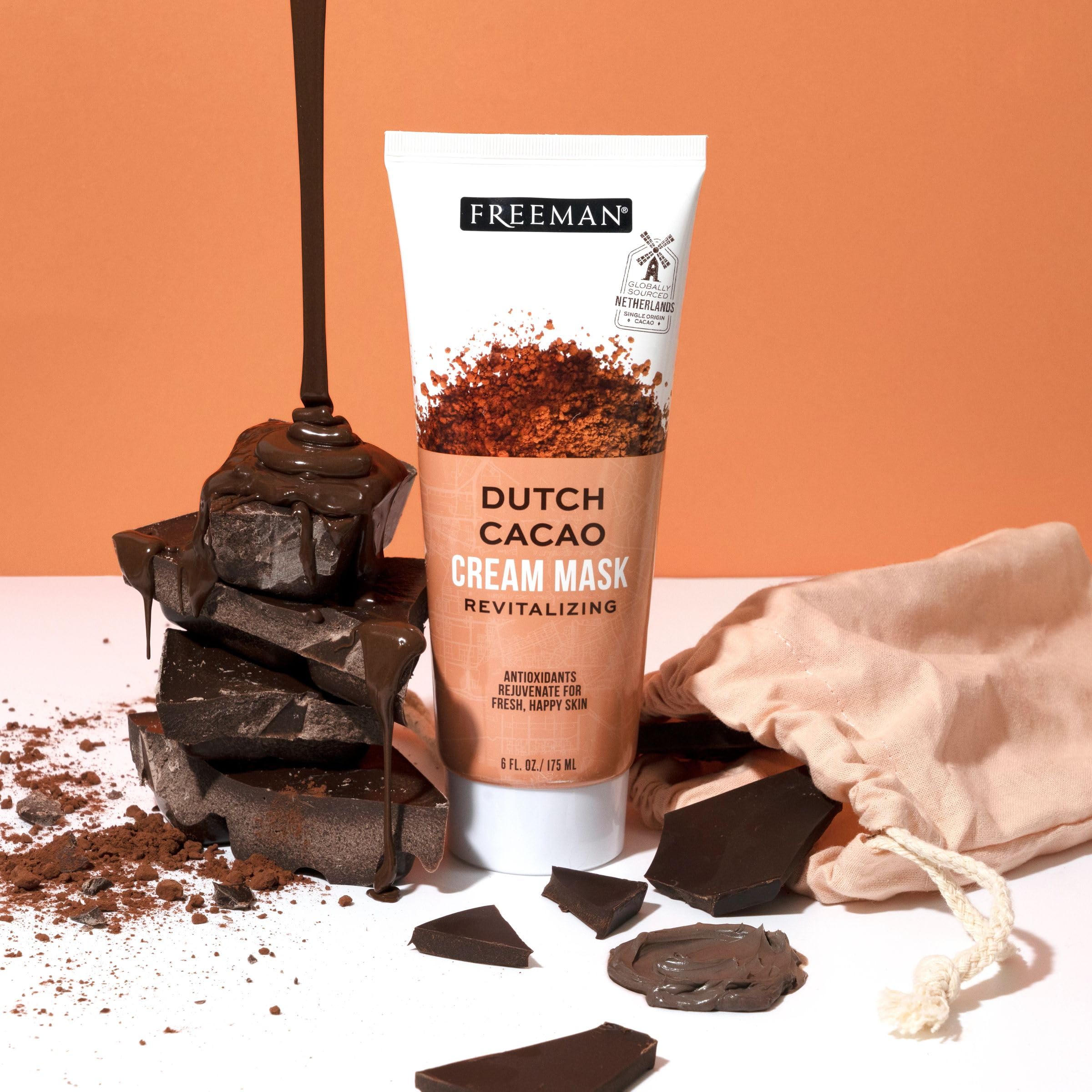 Freeman Exotic Blends Dutch Cacao Cream Mask creamy texture shown on skin