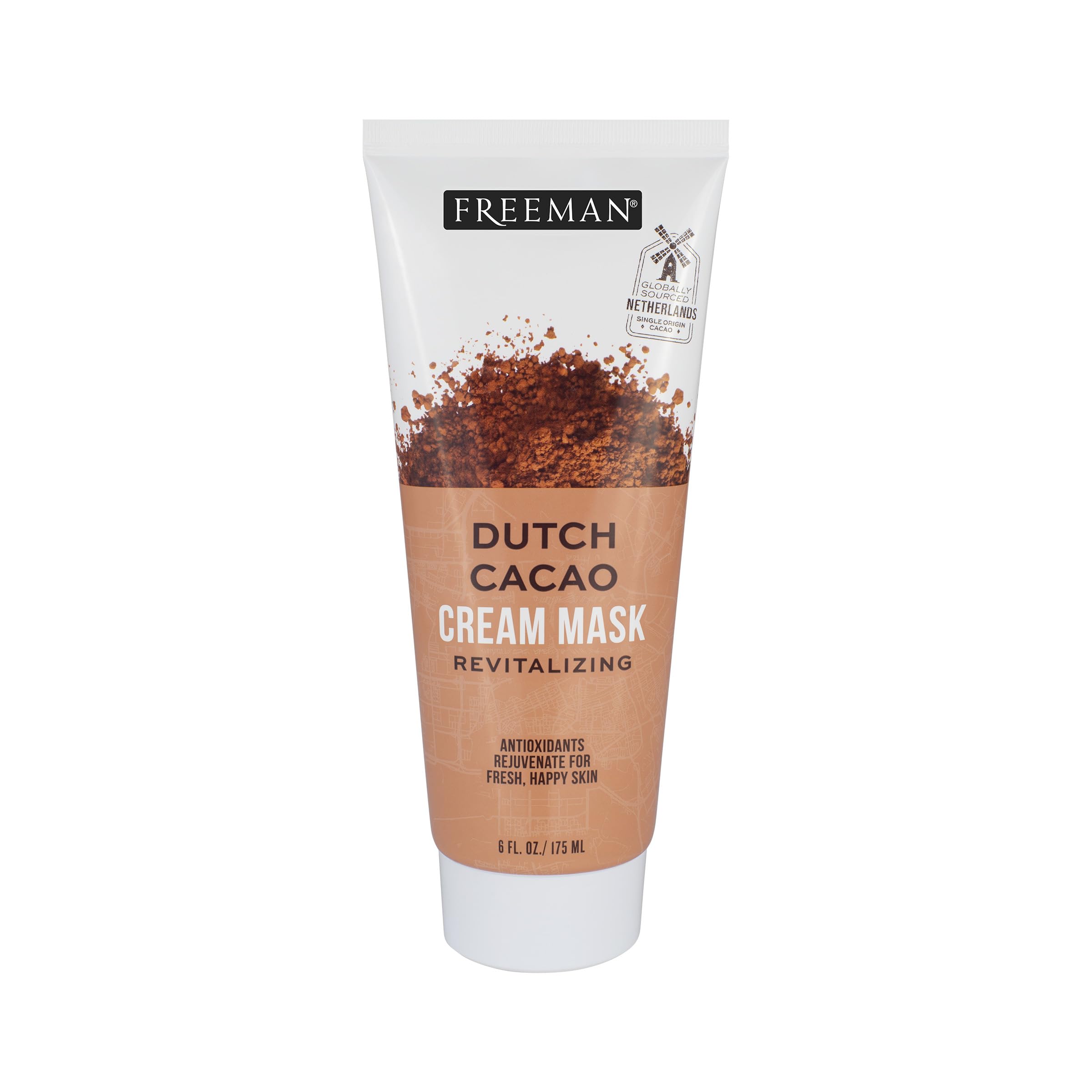 Freeman Exotic Blends Dutch Cacao Cream Mask packaging front highlighting antioxidant skincare benefits