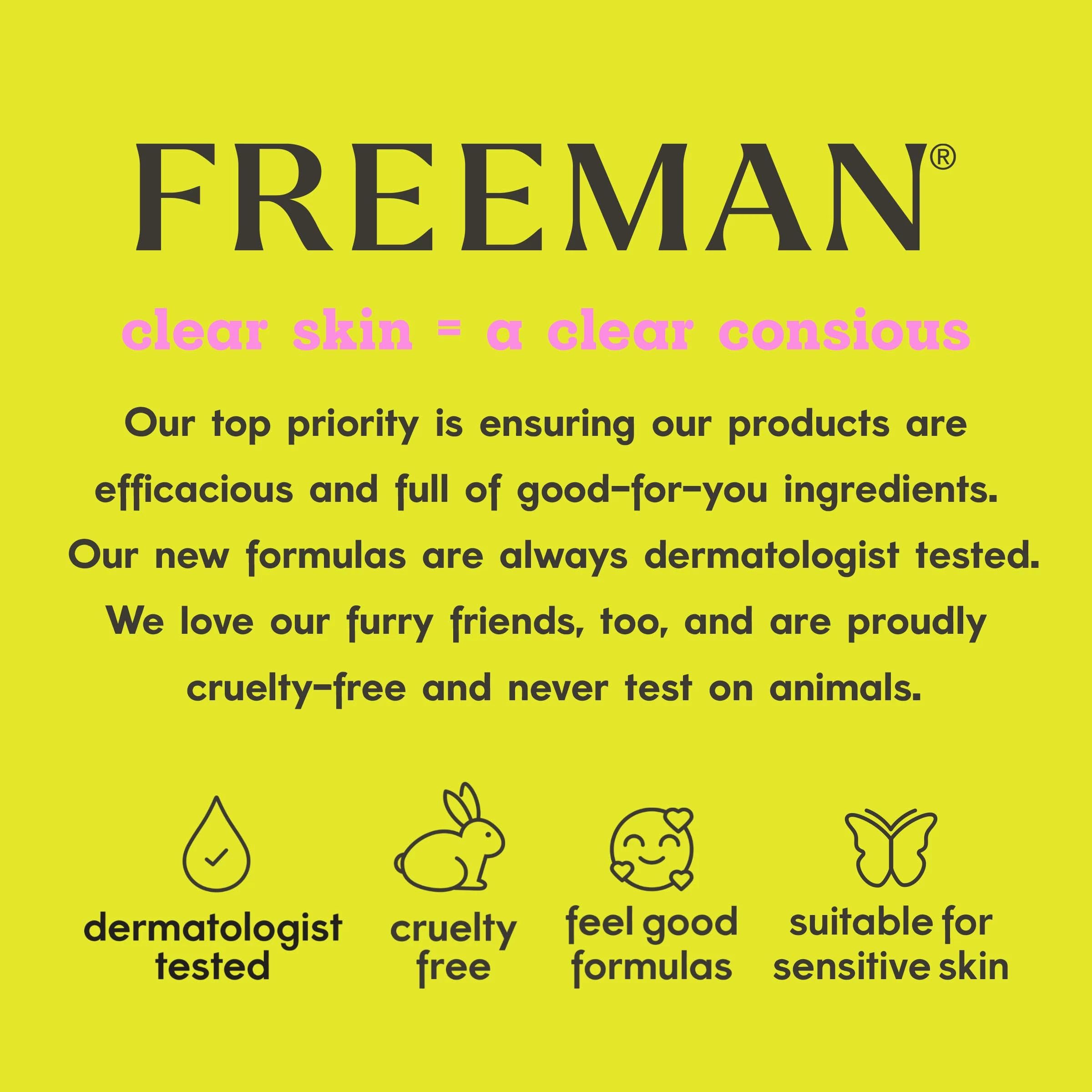 Freeman Exotic Blends Dutch Cacao Cream Mask tube side view showing easy 15 minute treatment