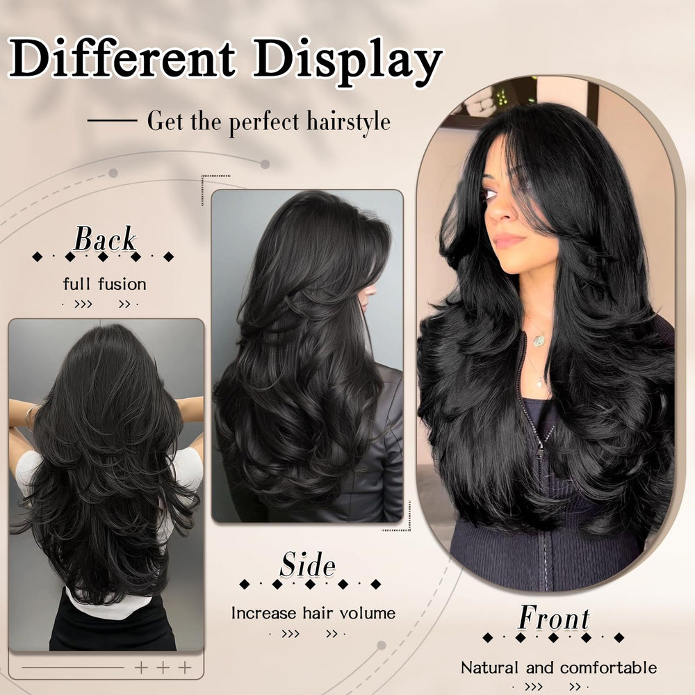 FREEMEIGE soft silky fiber closeup highlights tangle-free texture and natural movement.