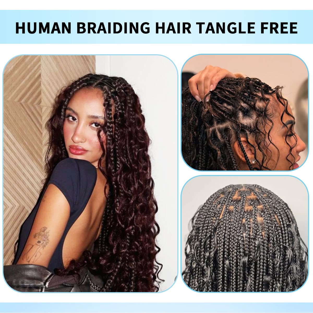 Freemiss bohemian braids hair bundle perfect for full-head looks and seamless blends