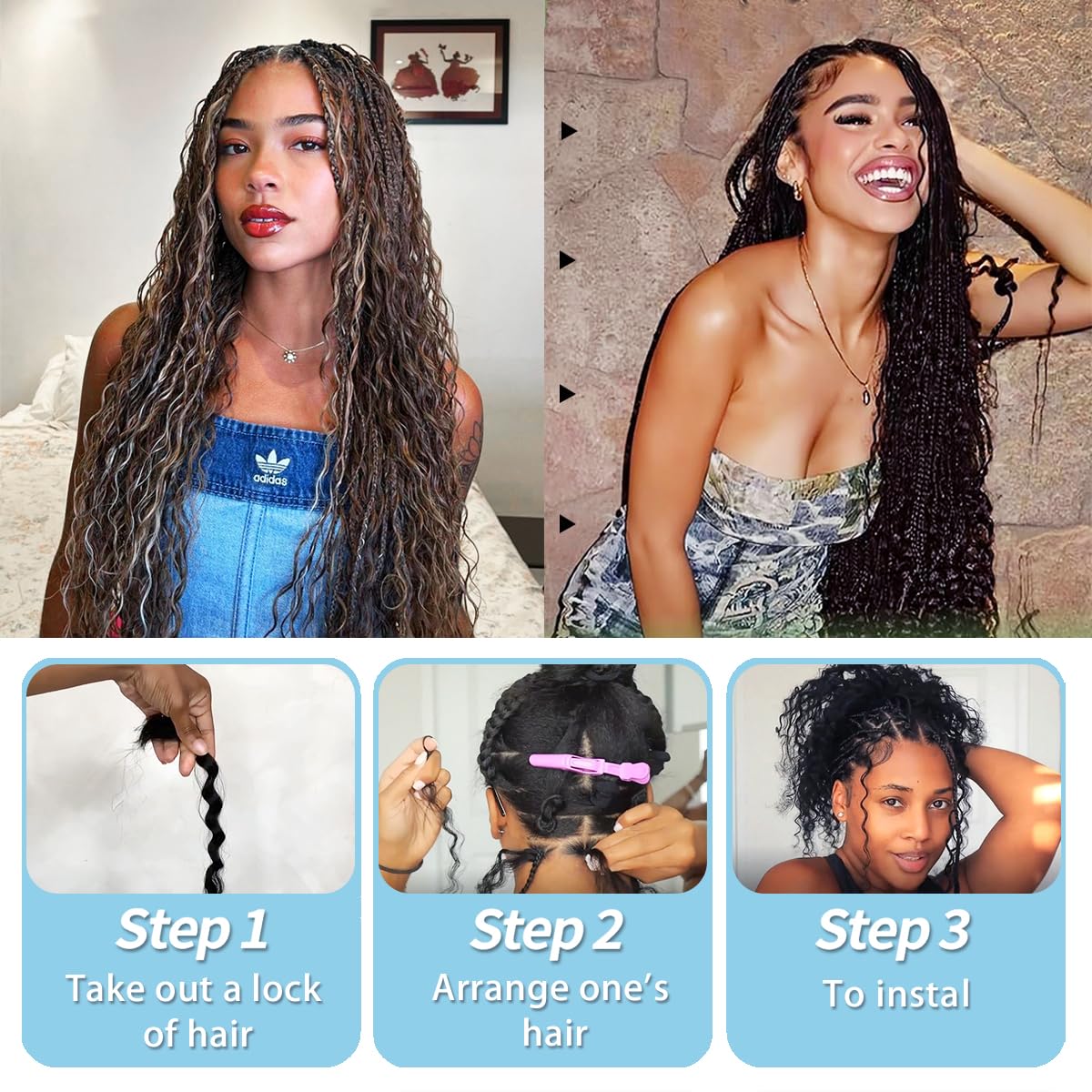 Freemiss knotless braids-ready bulk hair ideal for braid installs