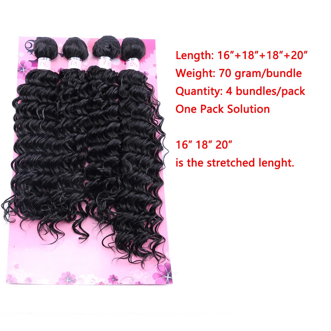 FRELYN Deep Wave Bundles 18inch front view showcasing bouncy curls and subtle shine.