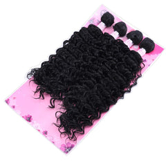 FRELYN Deep Wave Bundles 18inch pack closeup highlighting heat-resistant fibers and realistic texture.