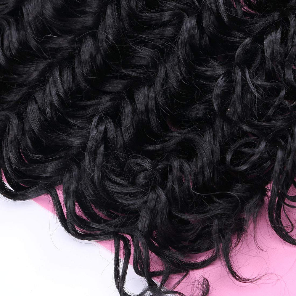 FRELYN Deep Wave Bundles four-pack arrangement shows value and fullness for bigger hairstyles.