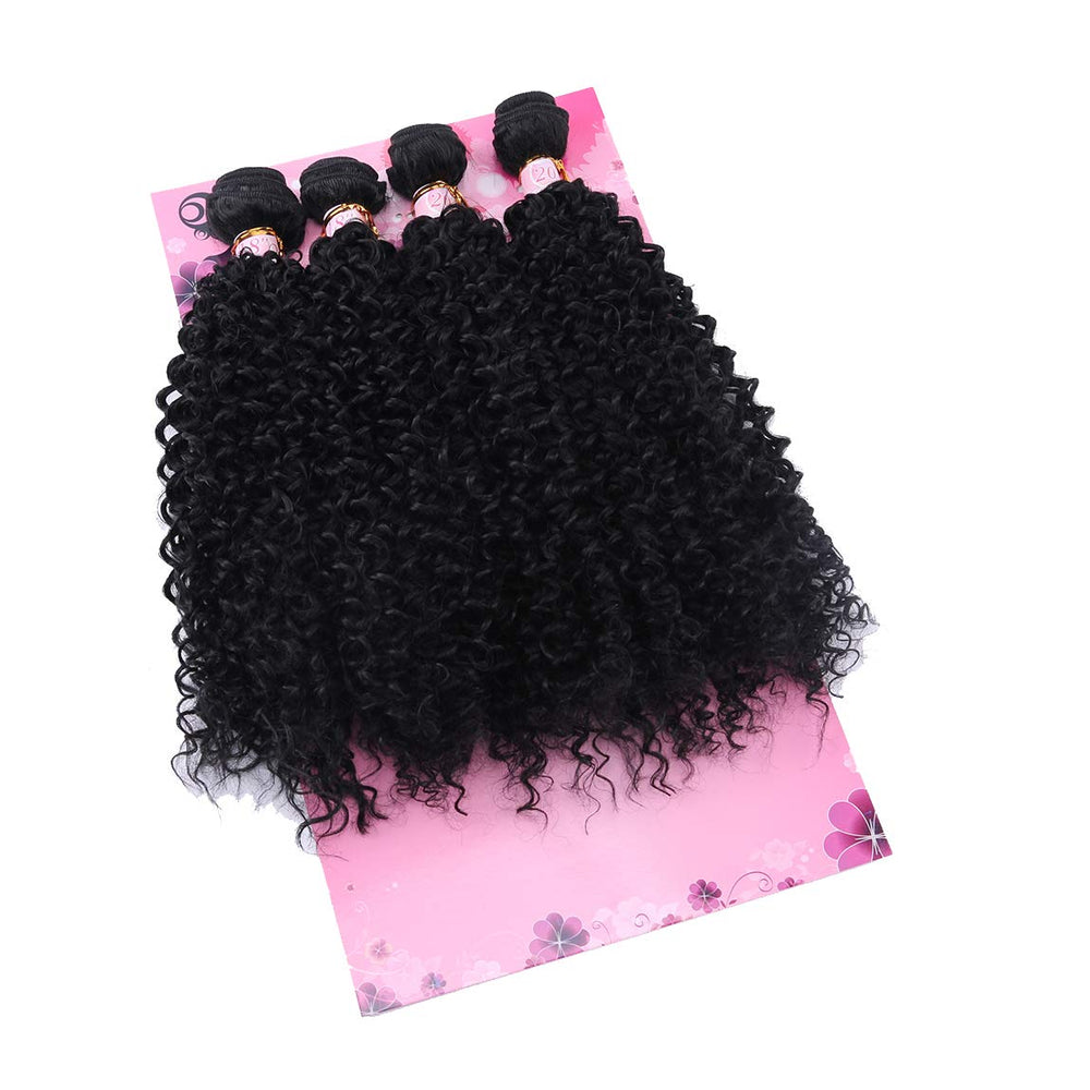 FRELYN kinky curly bundles four-pack detail highlights 70g per bundle for fullness
