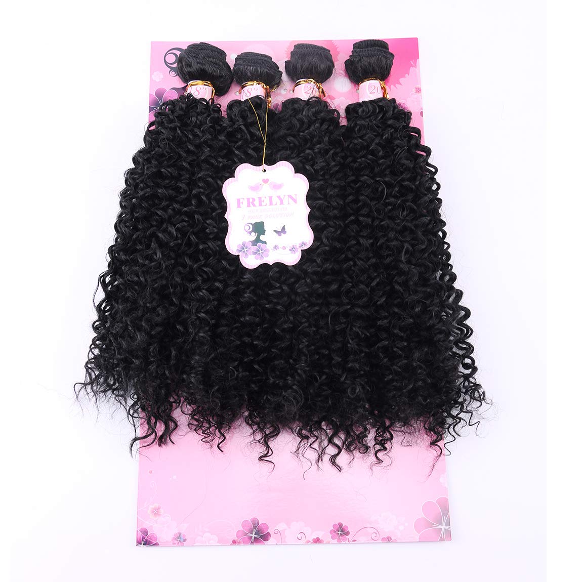 FRELYN kinky curly bundles black color swatch supports versatile shade matching