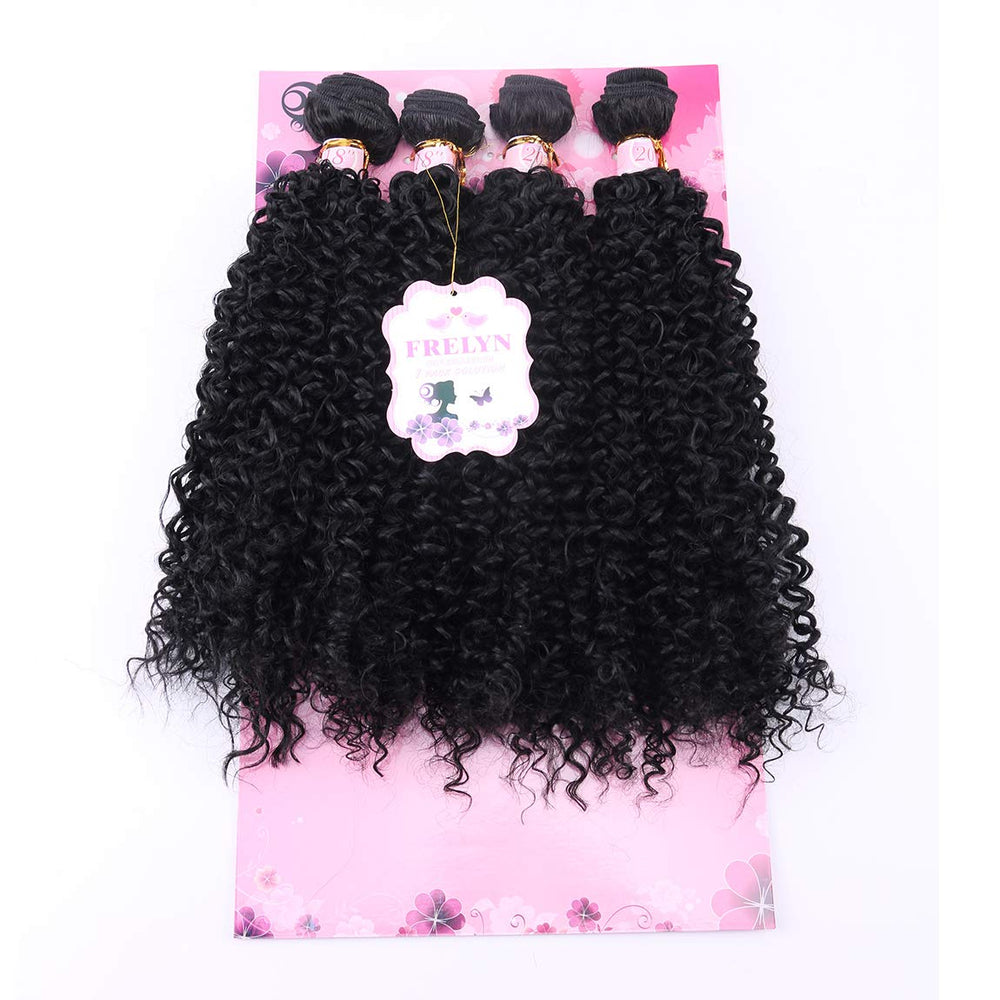 FRELYN kinky curly bundles black color swatch supports versatile shade matching