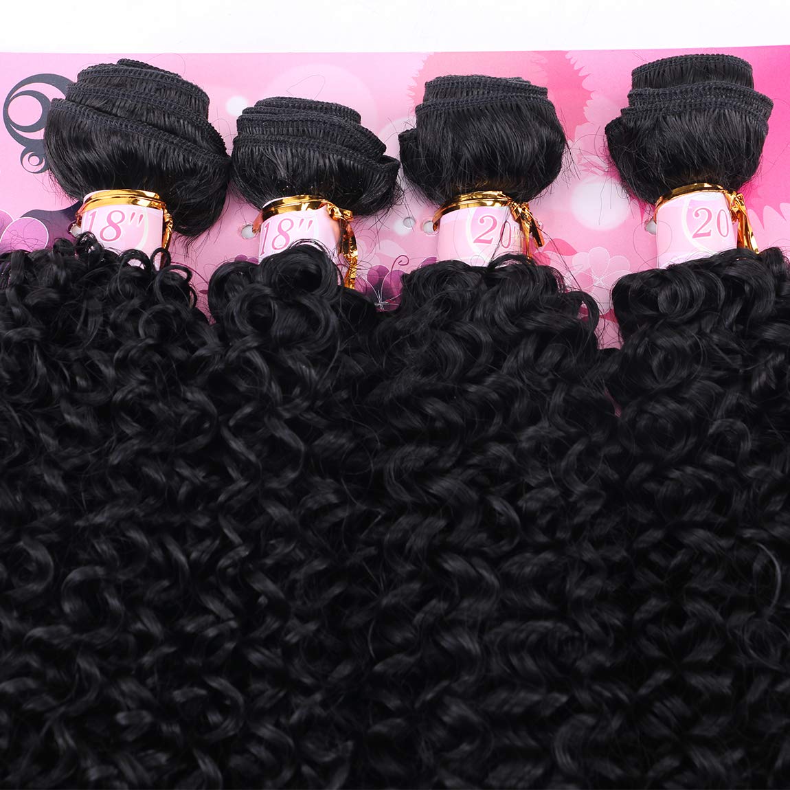 FRELYN kinky curly bundles full-head sew-in view shows natural-looking volume