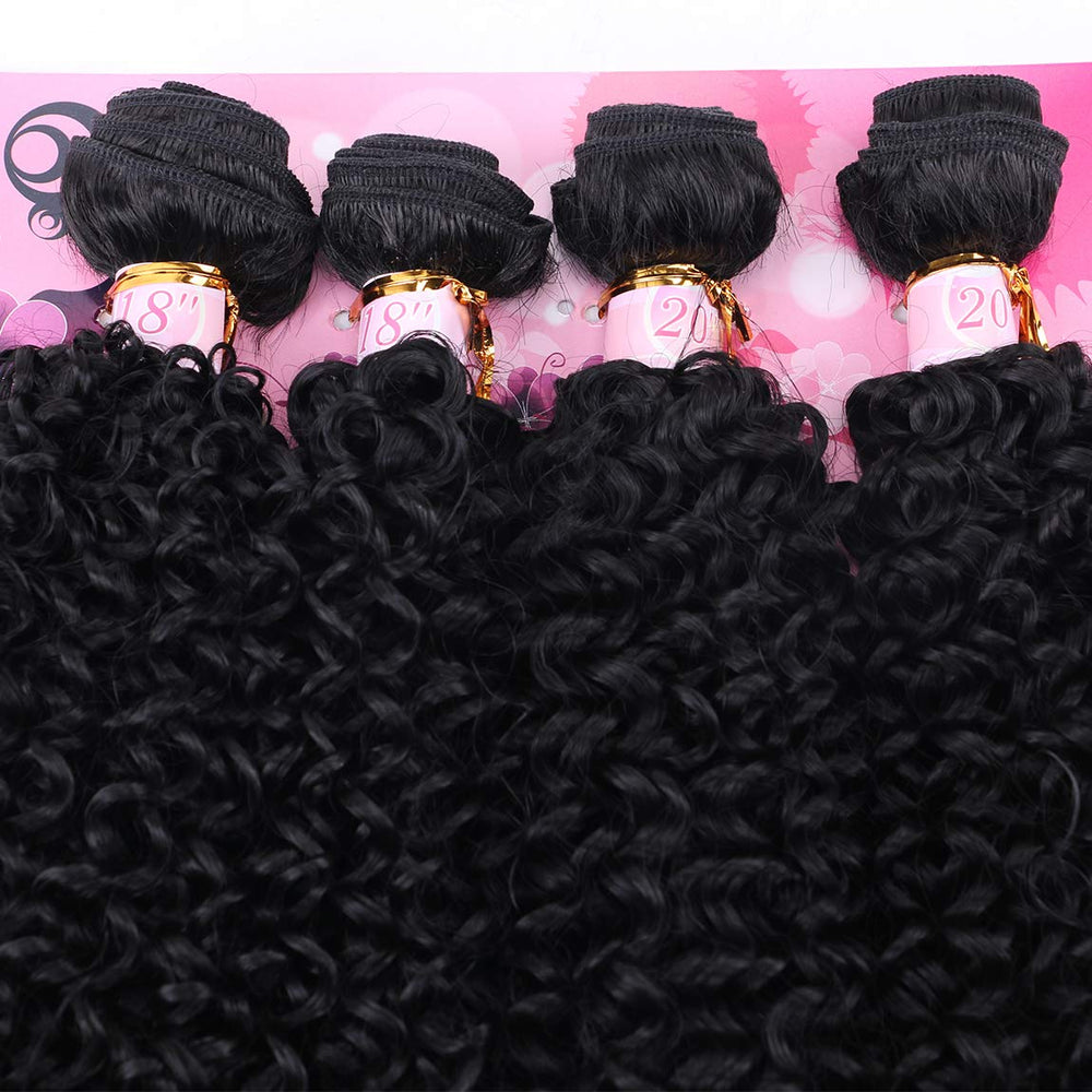 FRELYN kinky curly bundles full-head sew-in view shows natural-looking volume